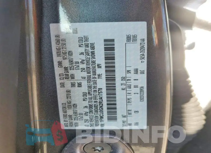 1FMCU0GN2RUA17578 Photo# 13