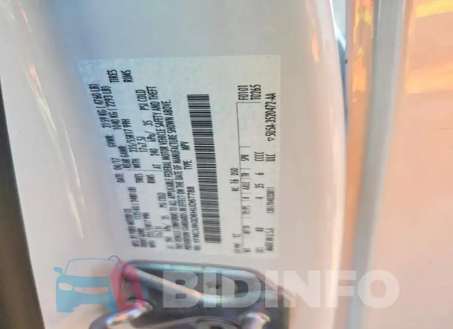 1FMCU9GD6HUD67788 Photo# 13