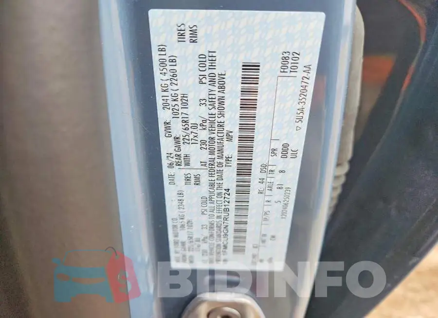 1FMCU9GN7RUB12724 Photo# 13