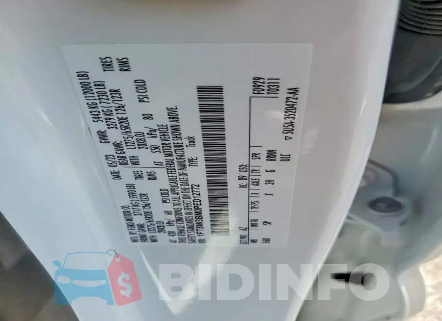 1FT8W3BM0PED12772 Photo# 12