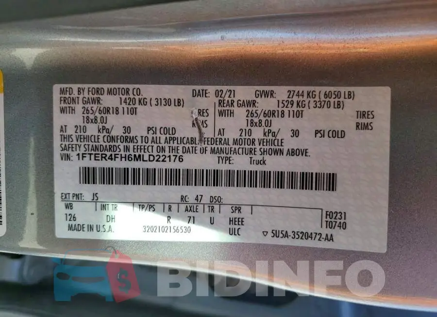1FTER4FH6MLD22176 Photo# 12