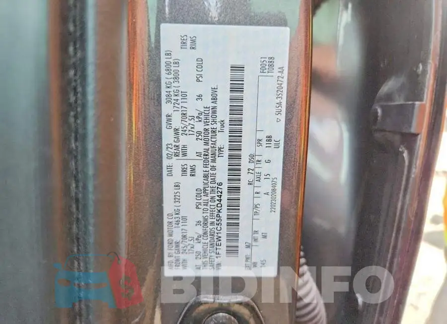 1FTEW1C55PKD44276 Photo# 12