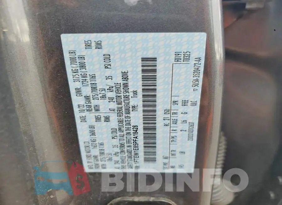 1FTEW1E85PFA18428 Photo# 12