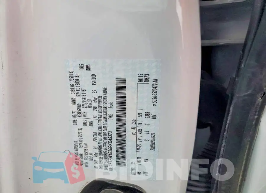 1FTFW1E56PKD45373 Photo# 12