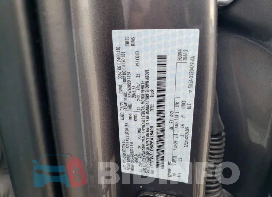 1FTFW3LD8RFA15400 Photo# 12