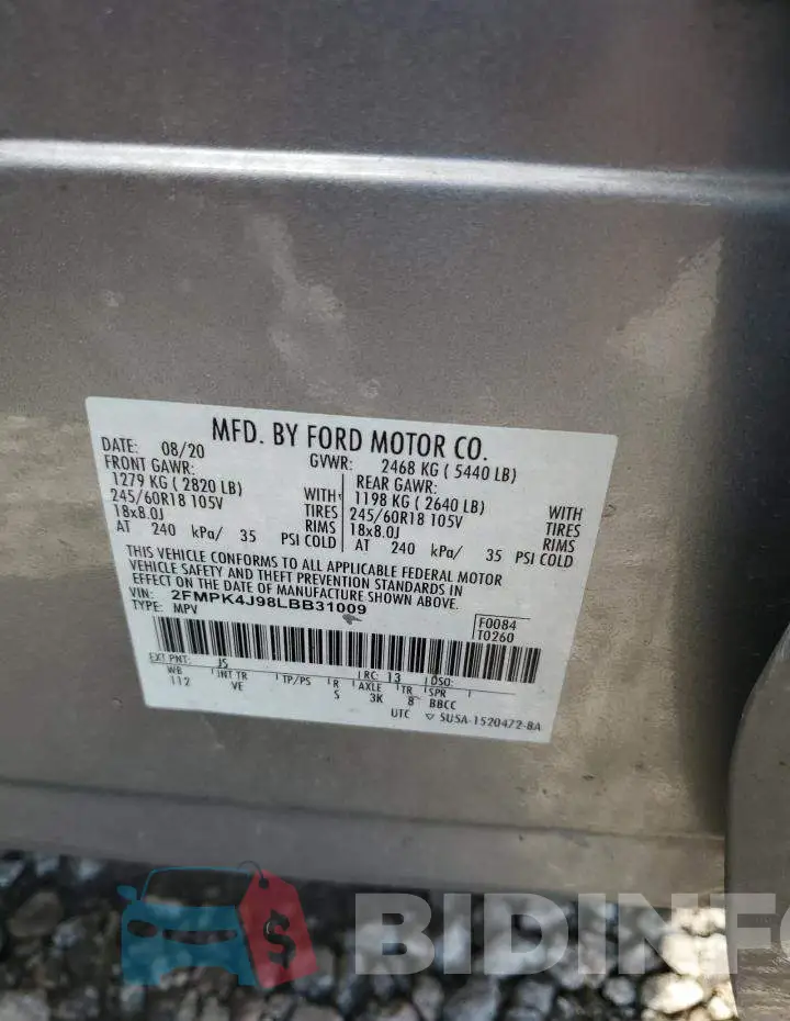 2FMPK4J98LBB31009 Photo# 13