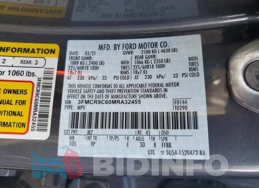 3FMCR9C60MRA32455 Photo# 13