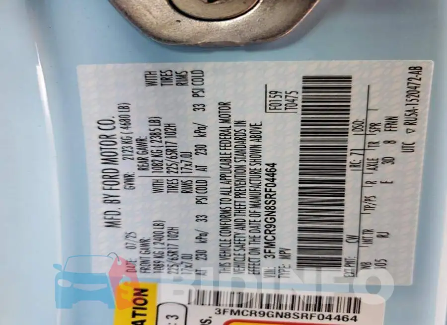 3FMCR9GN8SRF04464 Photo# 13