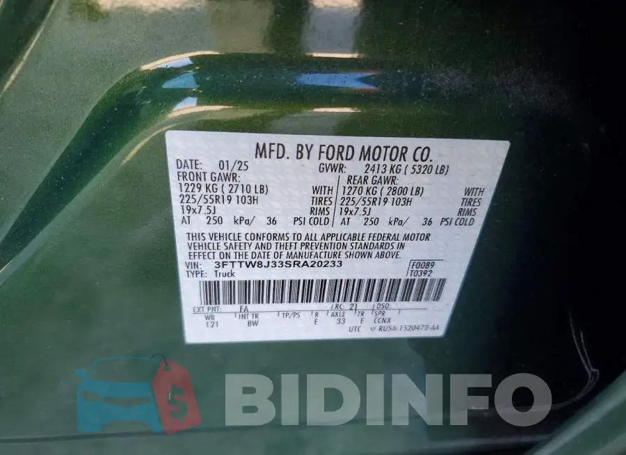 3FTTW8J33SRA20233 Photo# 12