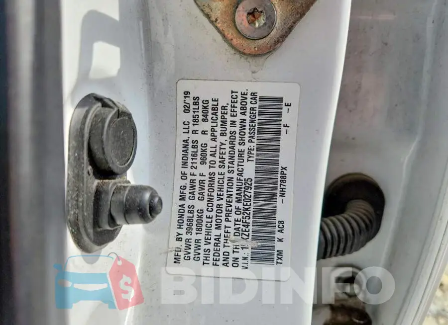 19XZE4F52KE027925 Photo# 12