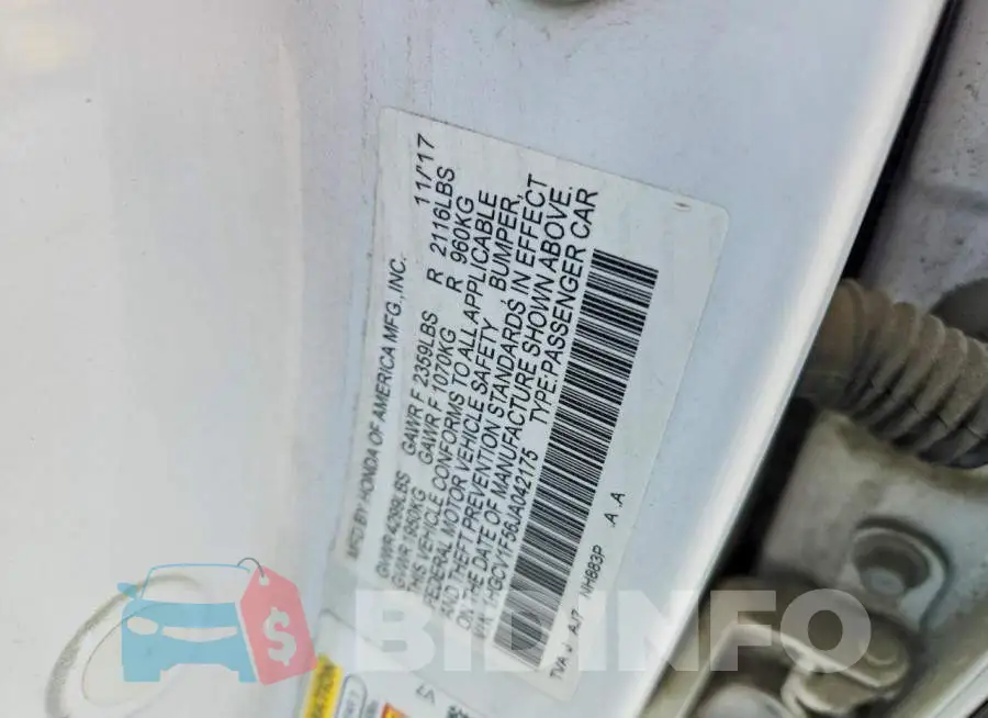 1HGCV1F56JA042175 Photo# 12