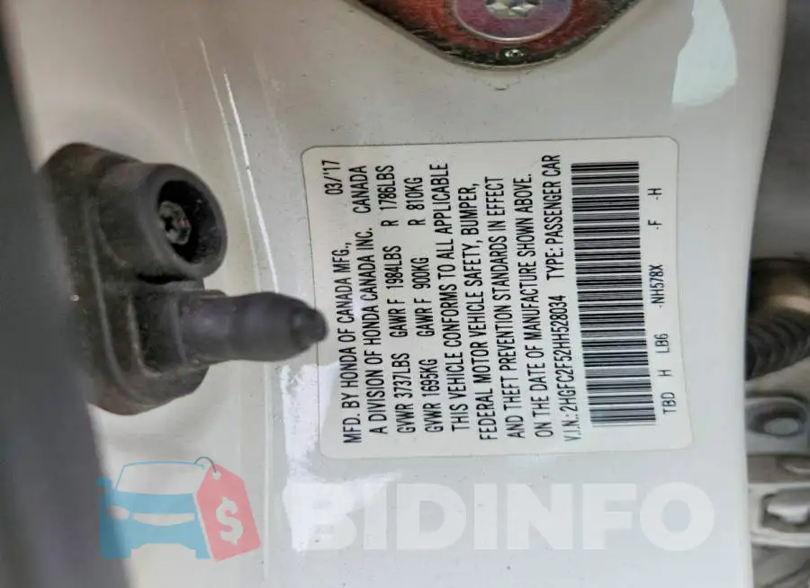 2HGFC2F52HH528034 Photo# 13