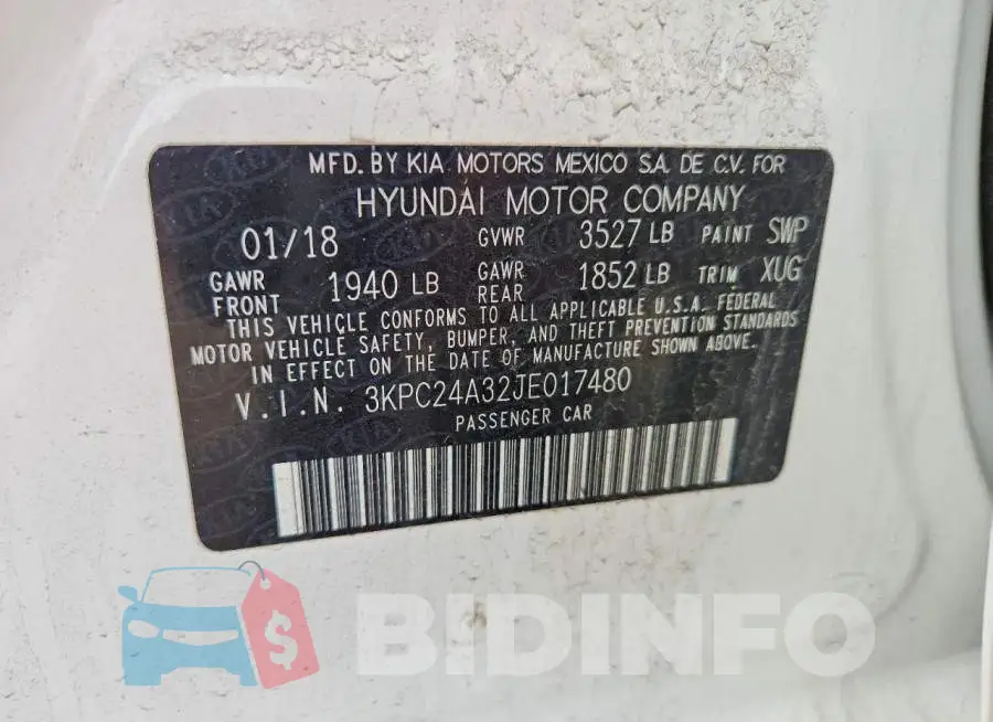 3KPC24A32JE017480 Photo# 12