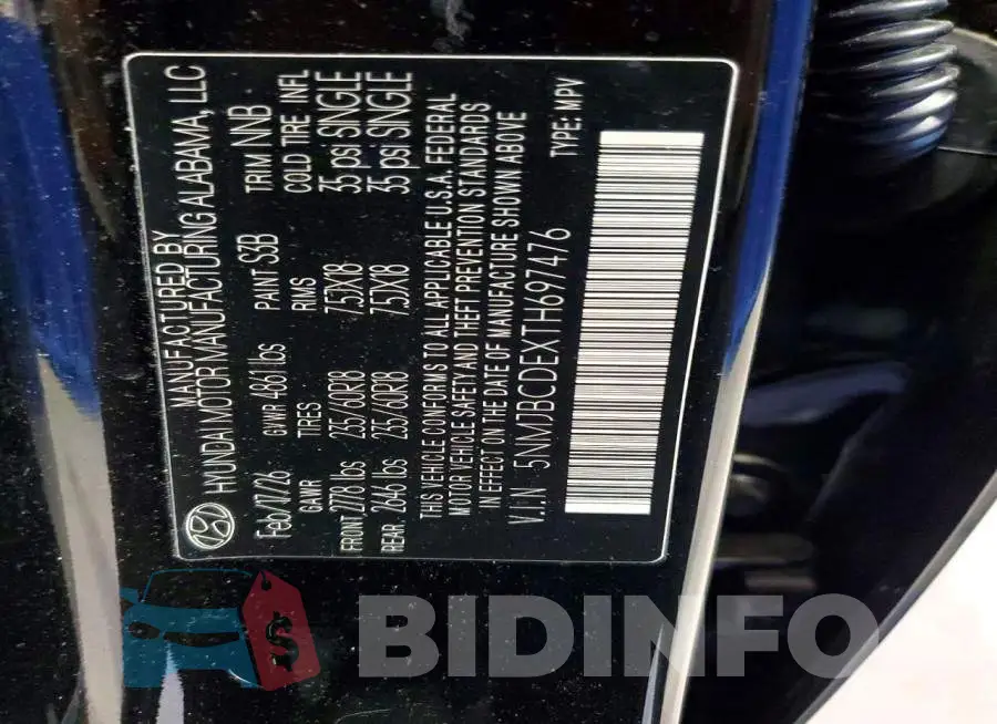 5NMJBCDEXTH697476 Photo# 13