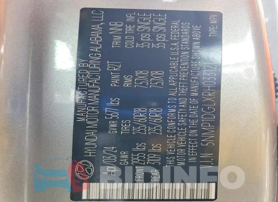 5NMP1DGLXRH033121 Photo# 14