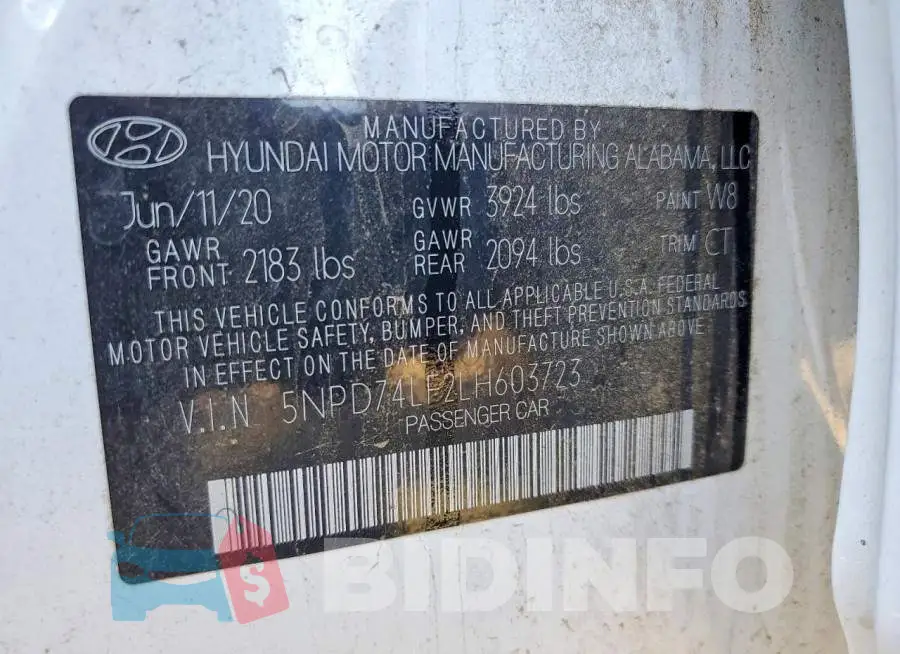 5NPD74LF2LH603723 Photo# 12