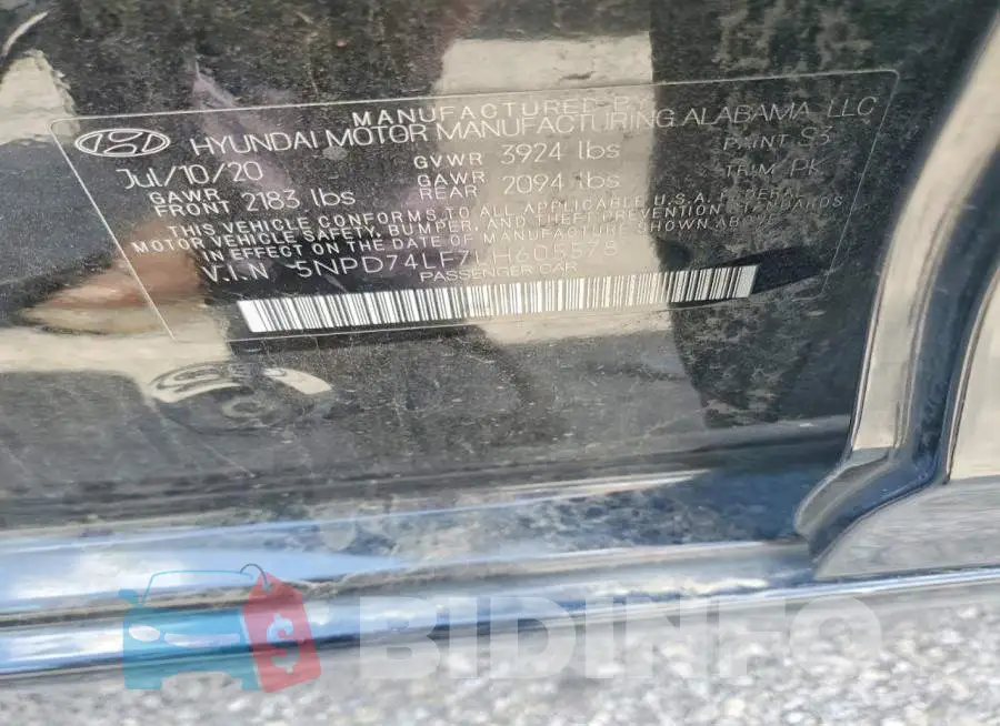 5NPD74LF7LH605578 Photo# 12
