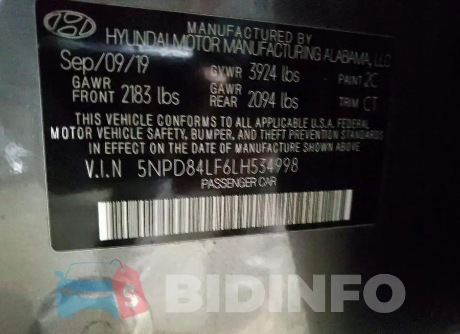 5NPD84LF6LH534998 Photo# 12