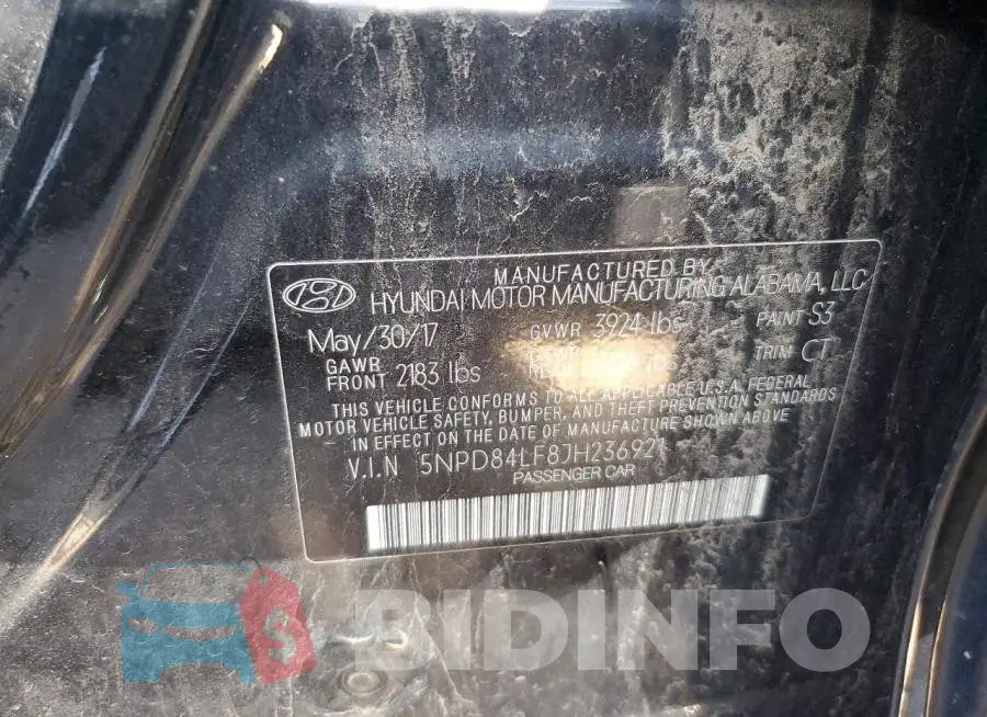 5NPD84LF8JH236921 Photo# 13