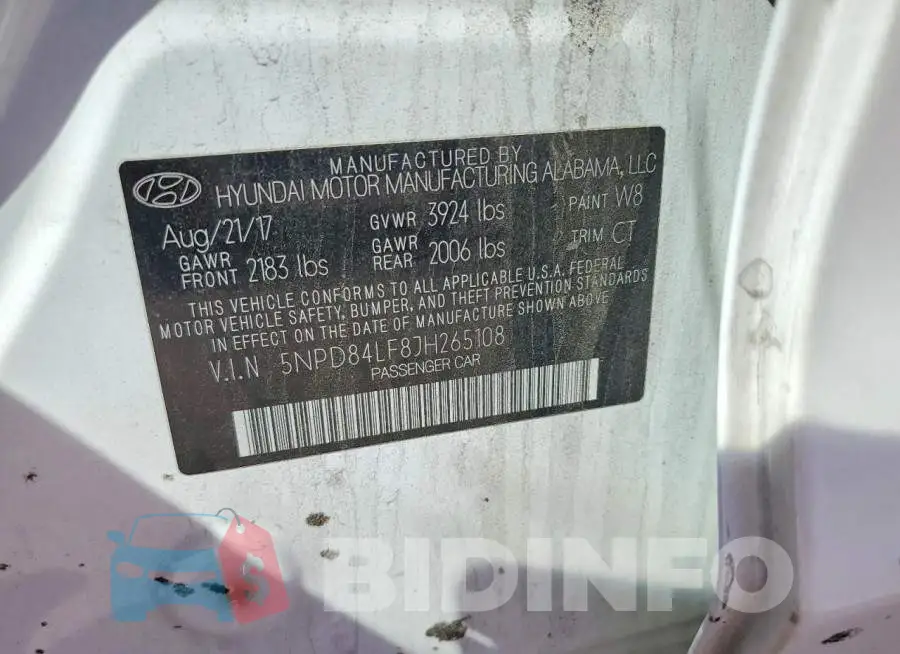 5NPD84LF8JH265108 Photo# 12