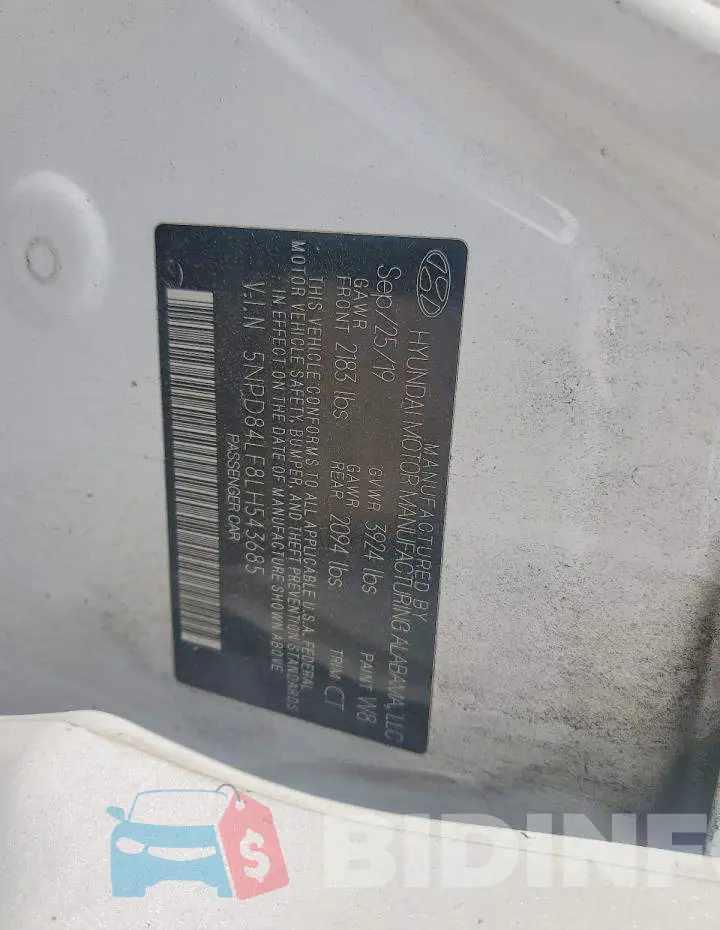 5NPD84LF8LH543685 Photo# 12