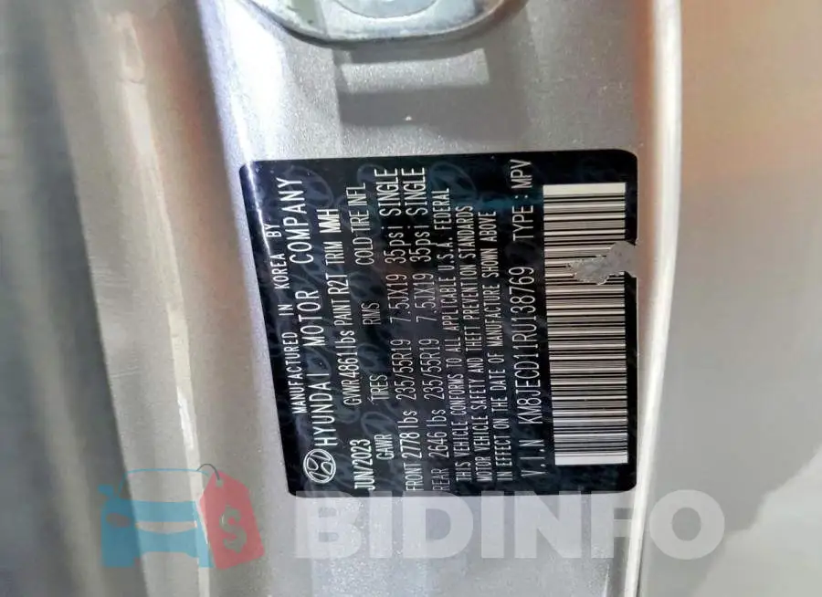 KM8JECD11RU138769 Photo# 14