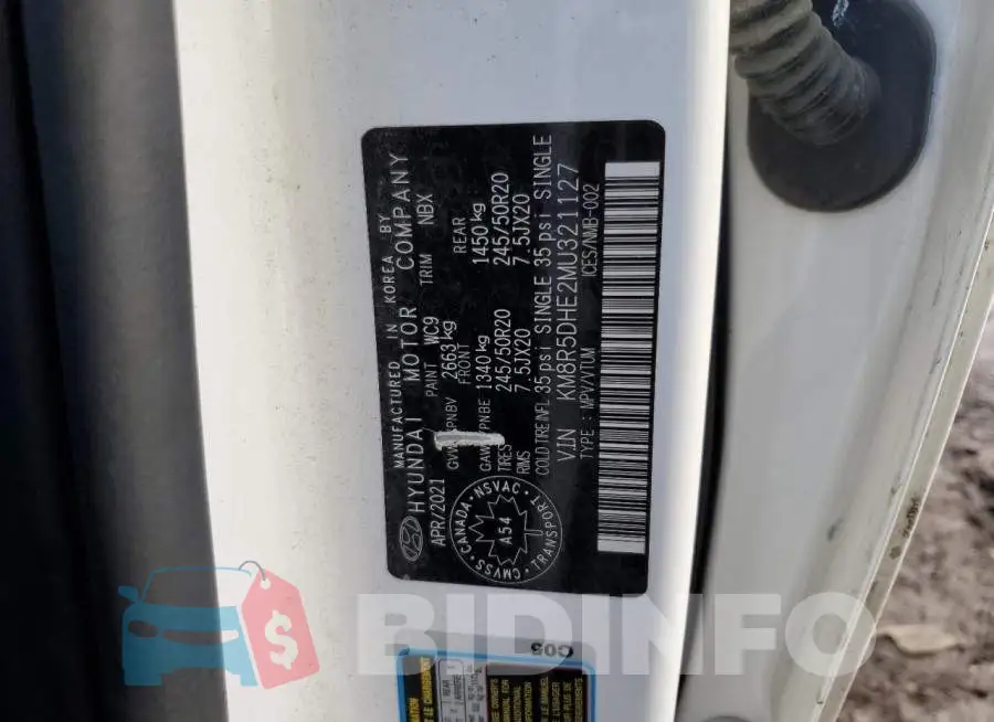 KM8R5DHE2MU321127 Photo# 13