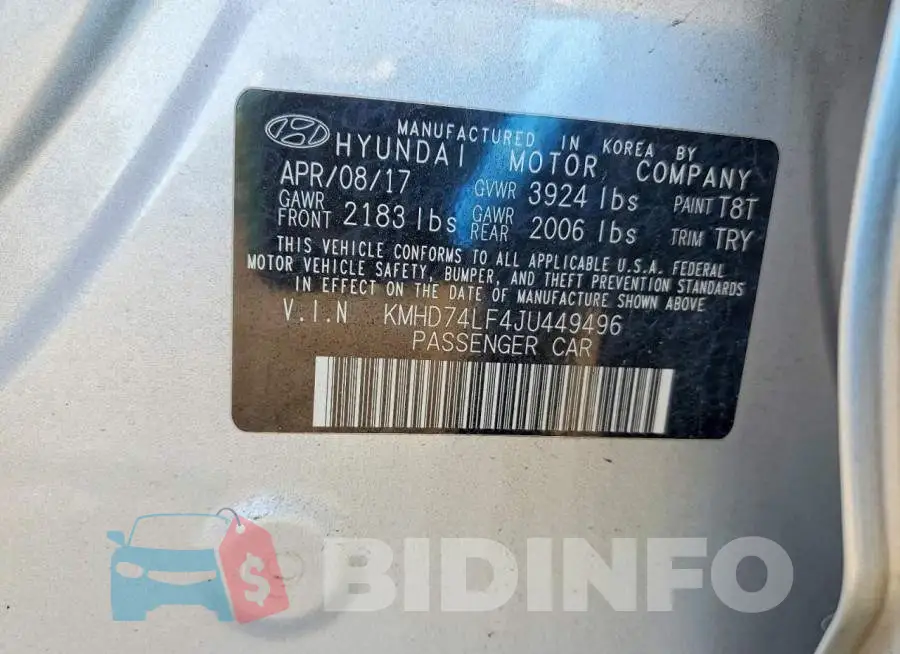 KMHD74LF4JU449496 Photo# 12