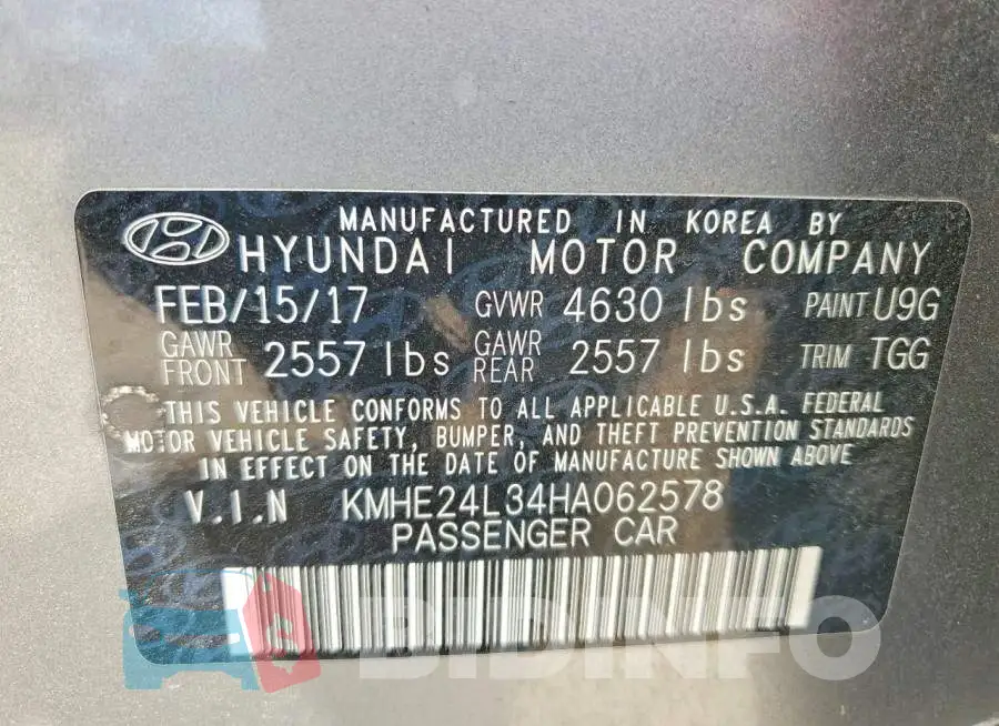 KMHE24L34HA062578 Photo# 12