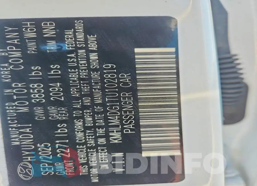 KMHLM4DG1TU102819 Photo# 12