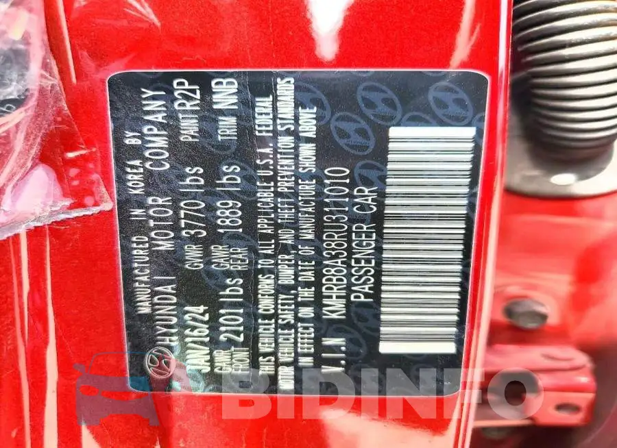 KMHRB8A38RU311010 Photo# 13