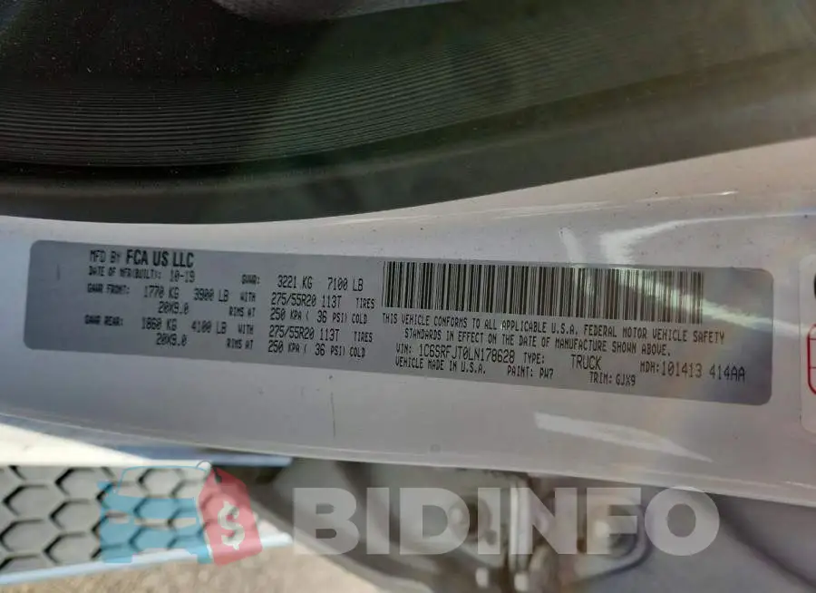 1C6SRFJT0LN178628 Photo# 13