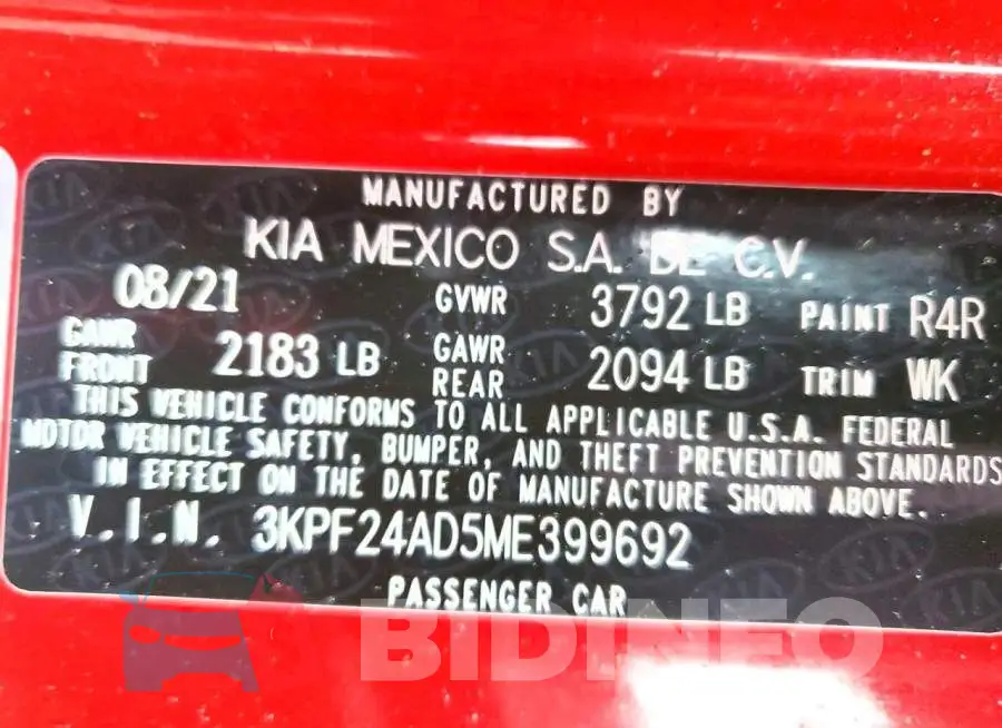 3KPF24AD5ME399692 Photo# 12