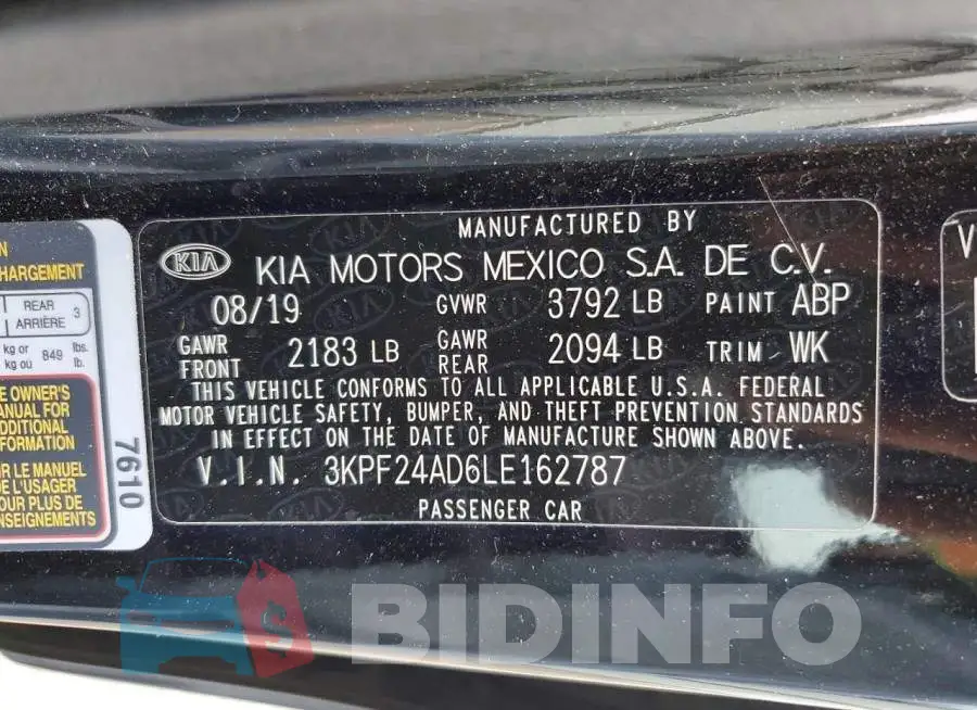 3KPF24AD6LE162787 Photo# 12
