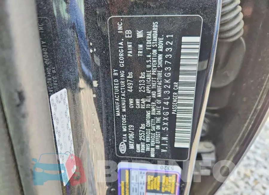 5XXGT4L32KG373321 Photo# 12