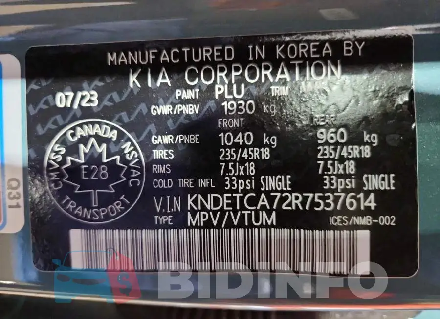 KNDETCA72R7537614 Photo# 13