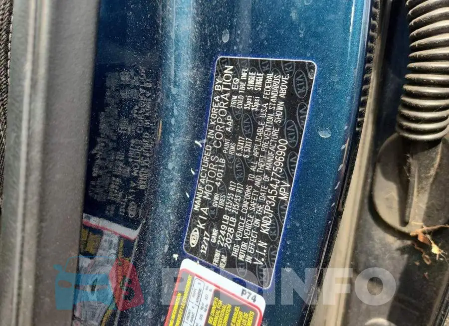 KNDJP3A54J7596900 Photo# 14