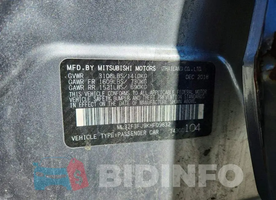 ML32F3FJ9KHF09832 Photo# 12