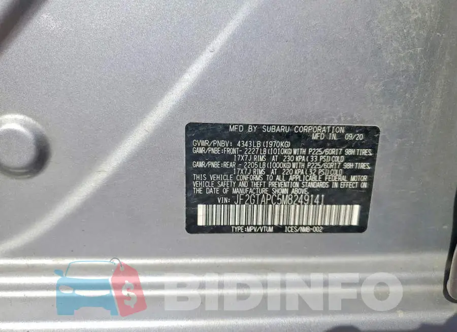 JF2GTAPC5M8249141 Photo# 12