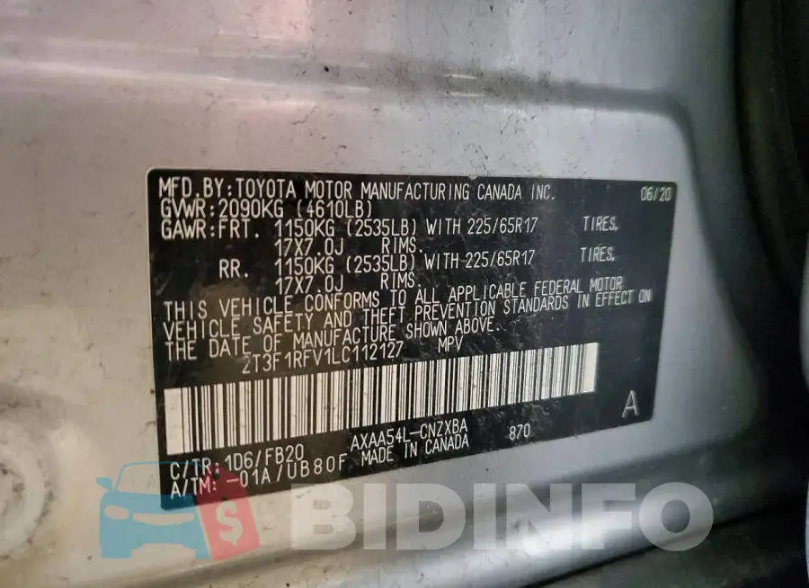 2T3F1RFV1LC112127 Photo# 13