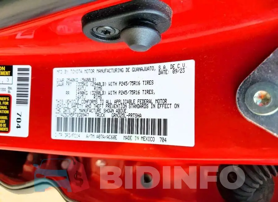 3TYAZ5CN5PT038947 Photo# 12