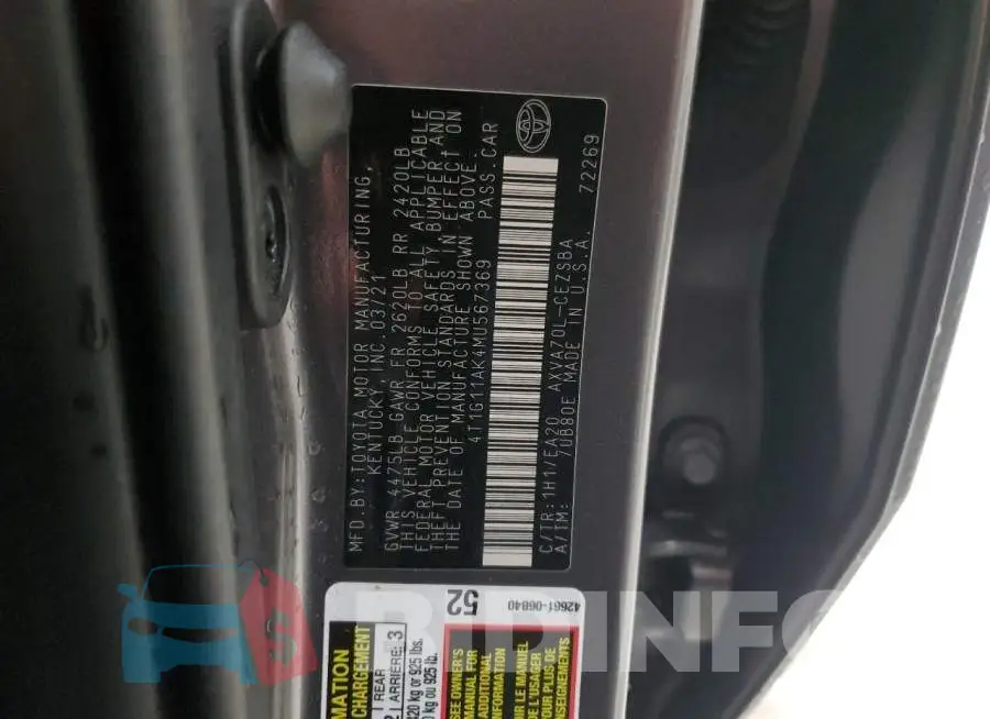 4T1G11AK4MU567369 Photo# 12