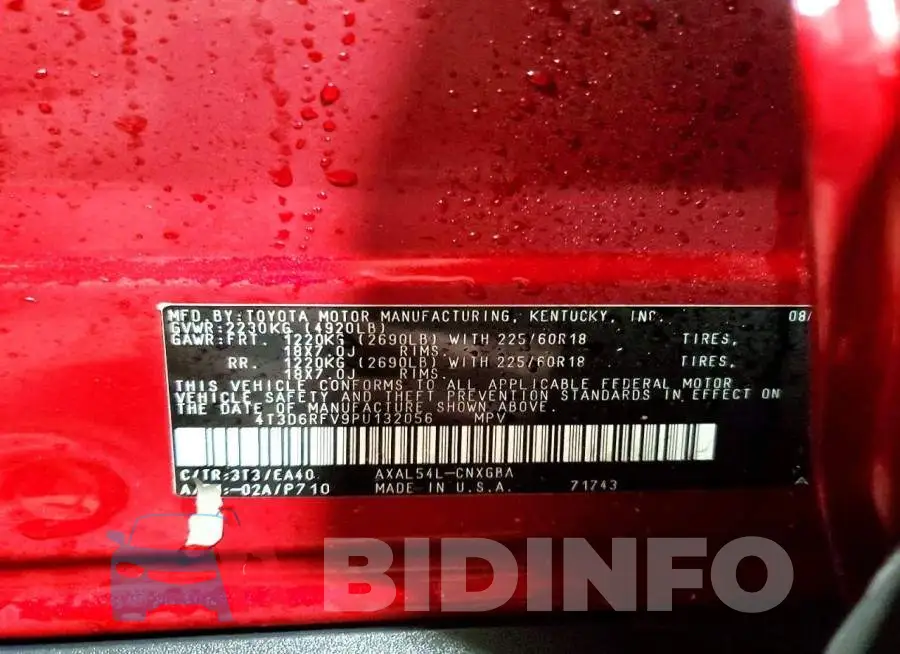4T3D6RFV9PU132056 Photo# 13