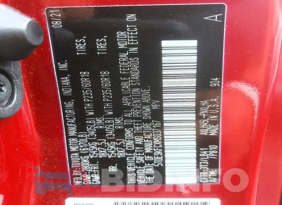 5TDESKFCXMS037167 Photo# 12