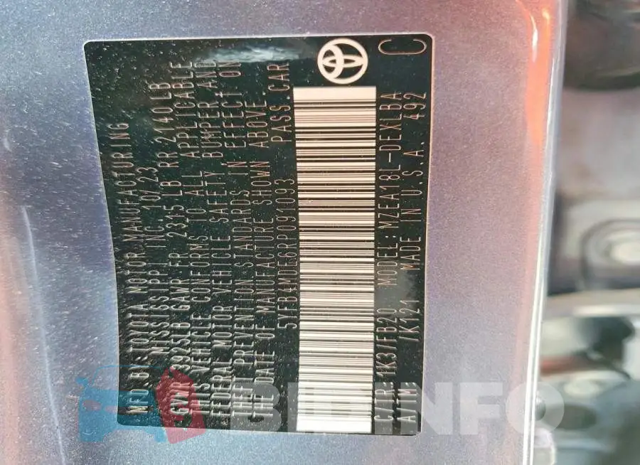 5YFB4MDE6RP091093 Photo# 12