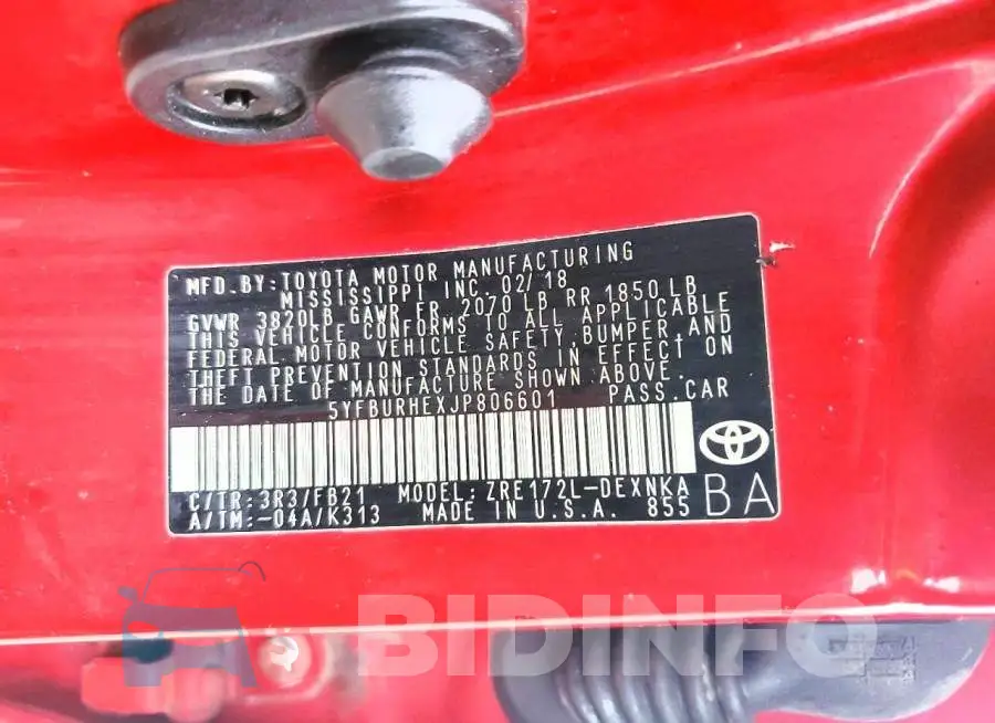 5YFBURHEXJP806601 Photo# 12