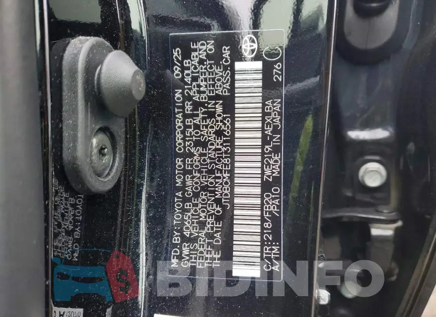 JTDBCMFE8T3116561 Photo# 12