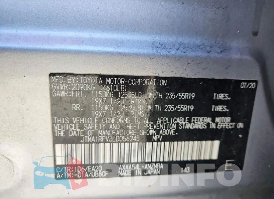 JTMA1RFV3LD056245 Photo# 12