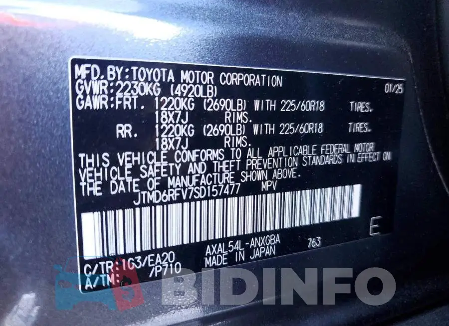 JTMD6RFV7SD157477 Photo# 13