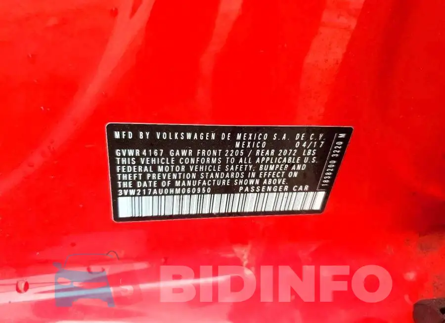 3VW217AU0HM060950 Photo# 12